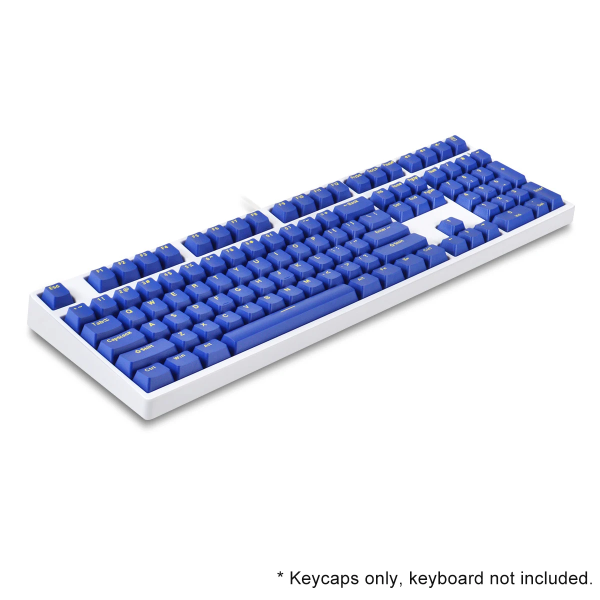 Teclas PBT blancas y azules para teclado mecánico, juego completo de teclas de perfil OEM con 61, 62, 64, 68, 75, 84, 87, 96, 98, 104/108 teclas - imagen 2