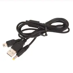 Cable de carga de sincronización de transferencia de 1,2 m, accesorios para consola de juegos, Cable de carga de datos 2 en 1, repuesto para Sony PSP 2000 3000