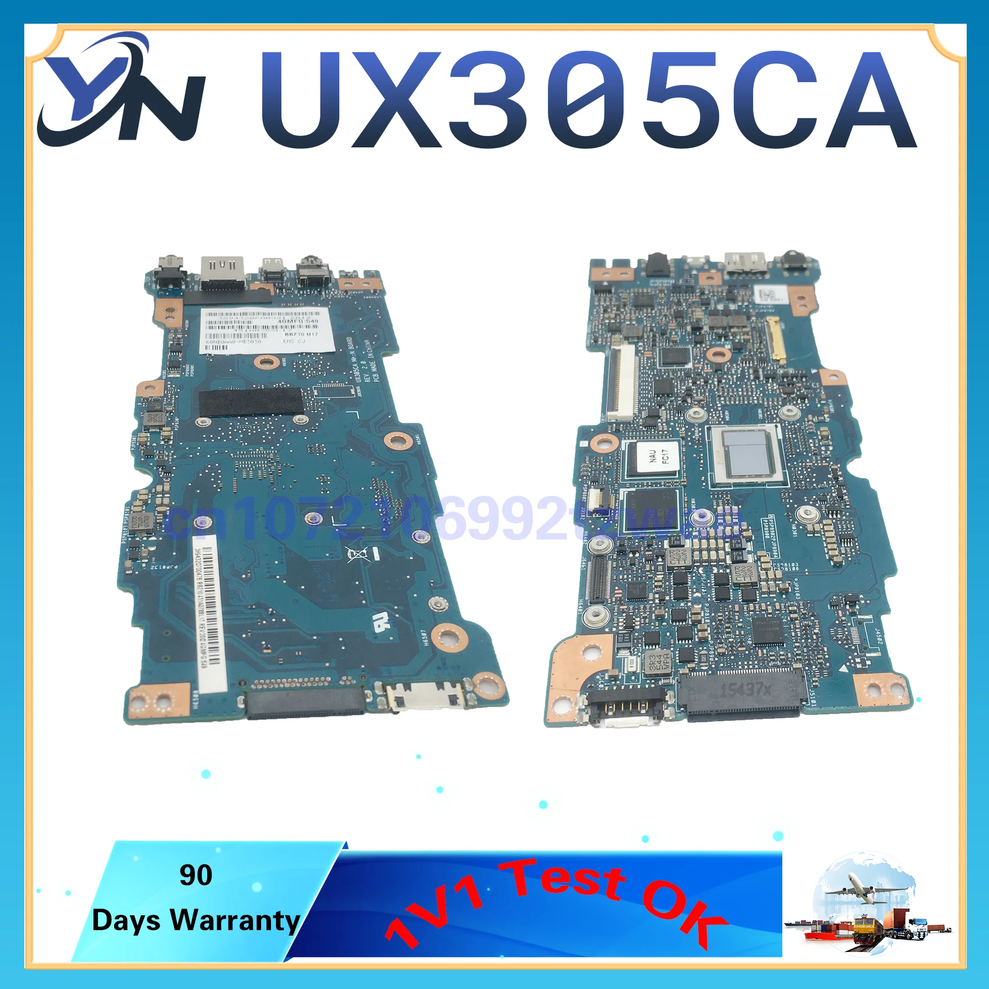 UX305CA Mainboard M3-6Y30 M5-6Y54 CPU 8GB/4GB-RAM For ASUS Zenbook UX305C UX305 UX305CAK U305CLaptop Motherboard Tested 100% OK