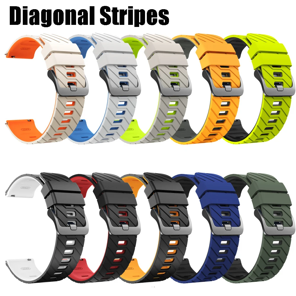 Correa de silicona para reloj Zeblaze Stratos 4 3 2 Ultra/Vibe 8 7 7Lite 7 Pro/Ares 3 Pro/Btalk 3 Plus/Beyond 3/GTR GTS 3 3 Pro, 22mm - imagen 3