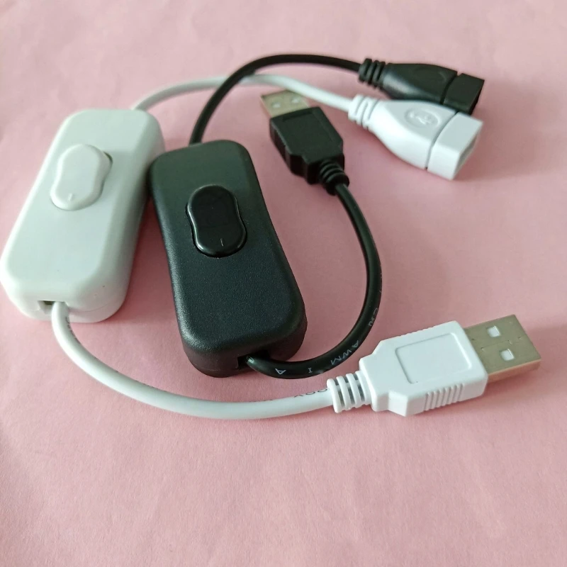 Cable USB de 30cm con interruptor, Cable de encendido/apagado, adaptador de palanca de extensión para lámpara USB, línea de alimentación de ventilador USB duradera - imagen 4