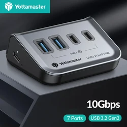 Yottamaster Hub USB-C 10 Gb/s para PC y Mac