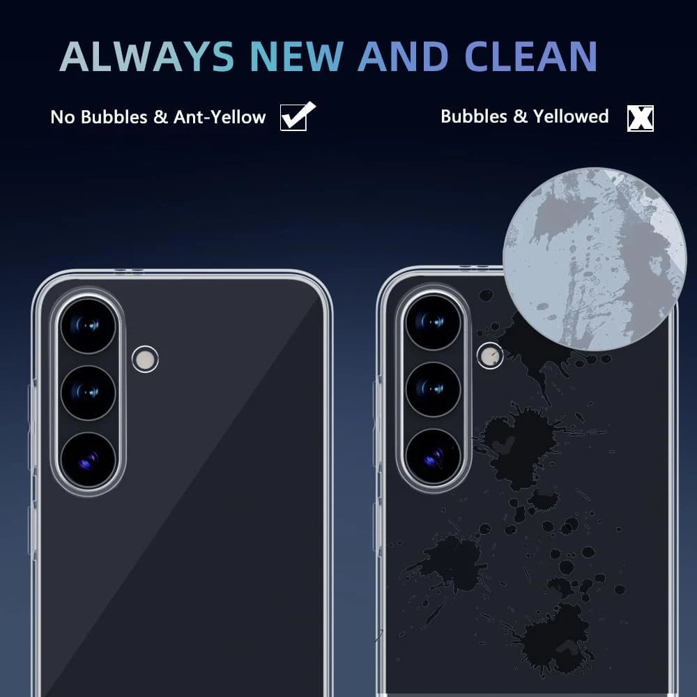 Funda suave de silicona ultrafina para Samsung Galaxy S24 S23 FE S22 funda trasera Ultra transparente para Samsung S24 + S 23 22 24 Plus TPU - imagen 3