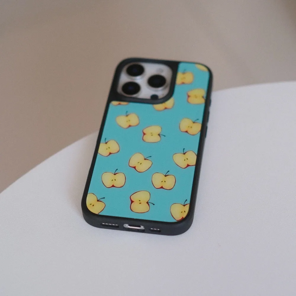 Funda de teléfono ins con borde plateado de manzana bonita, funda de teléfono anticaída de TPU para iPhone XR/11/12/13/14/15/16/17 Pro Max - imagen 4