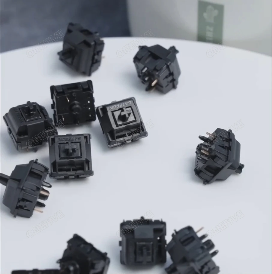 Gateron nuevo oil king 2,0 interruptor 5 pines interruptores lineales precublados 55gf interruptor de teclado mecánico accesorios DIY aceite negro - imagen 5