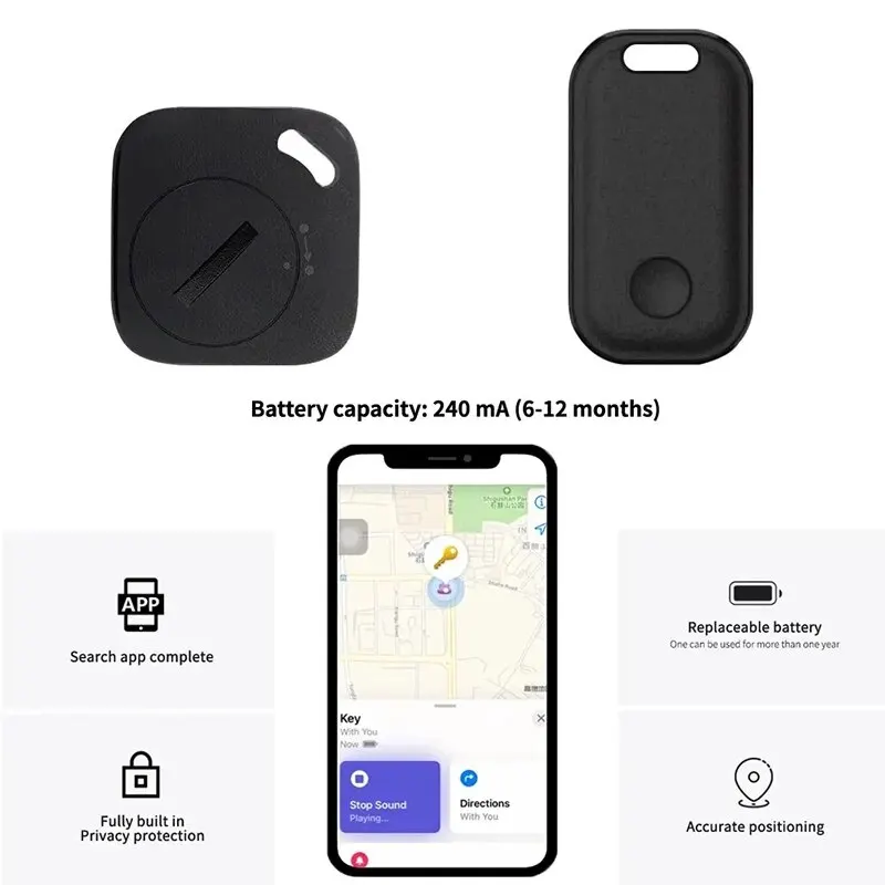 Mini localizador de etiquetas inteligentes, rastreador GPS, funciona con Apple Find My APP para Apple iPhone, reemplazo de llave, BILLETERA, bolsa, equipaje, buscador de mascotas - imagen 4