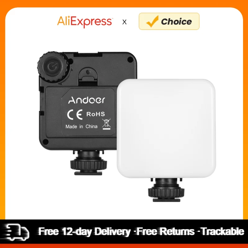 Andoer-Mini luz LED para vídeo KM-72B, luz de Color RGB multifuncional para cámara, luz de relleno con zapata fría, temperatura de Color ajustable