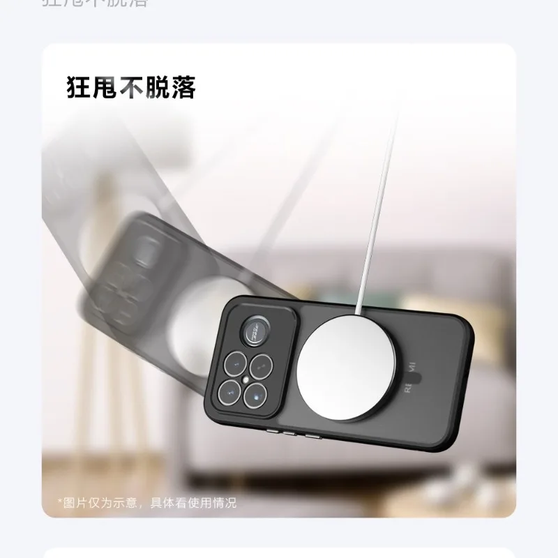 Funda para POCO F8 Ultra Magsafe funda de carga inalámbrica magnética para POCO F8pro a prueba de golpes mate acrílico PC + funda trasera de TPU - imagen 3