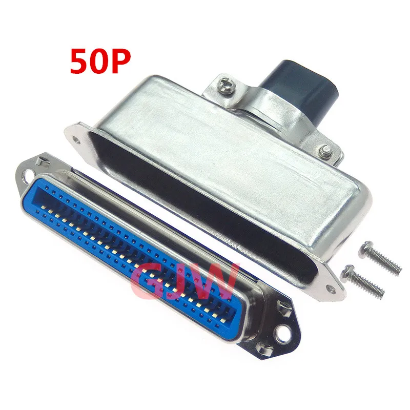 Conector Centronics de soldadura hembra serie 57, cinta CN14/24/36/50P, adaptadores de montaje de Cable para impresora de ordenador con cubierta Mental, 1 Uds. - imagen 4