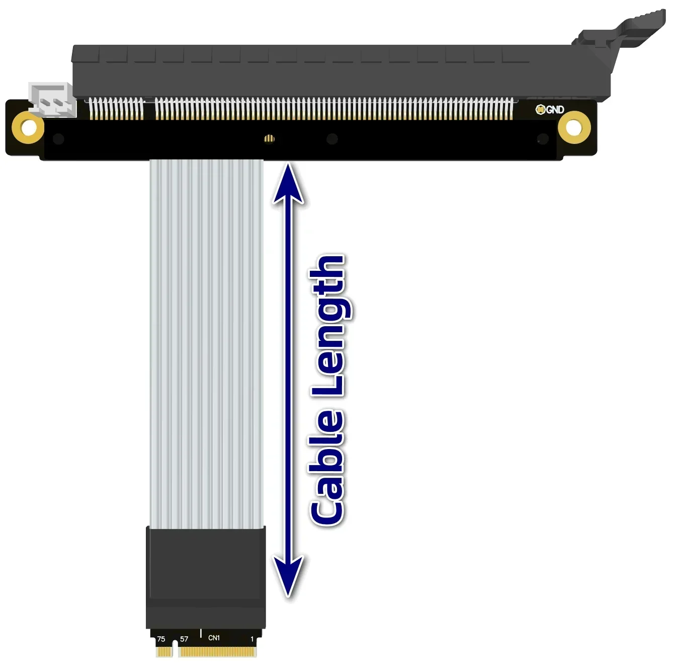 ADT-Link M.2 NGFF NVMe STX placa base Cable extensor de tarjeta gráfica a PCIE 4,0x16 90 grados en ángulo 16x adaptador elevador puentes - imagen 5