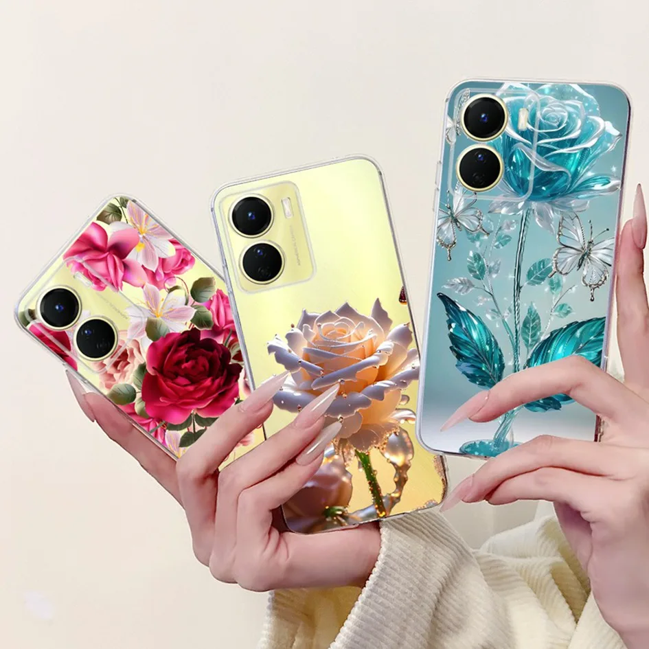 Funda para Vivo Y16 Y56 funda V2204 V2214 V2225 a prueba de golpes TPU suave funda de teléfono de silicona delgada para Vivo T2x V2253 VivoY16 carcasa trasera