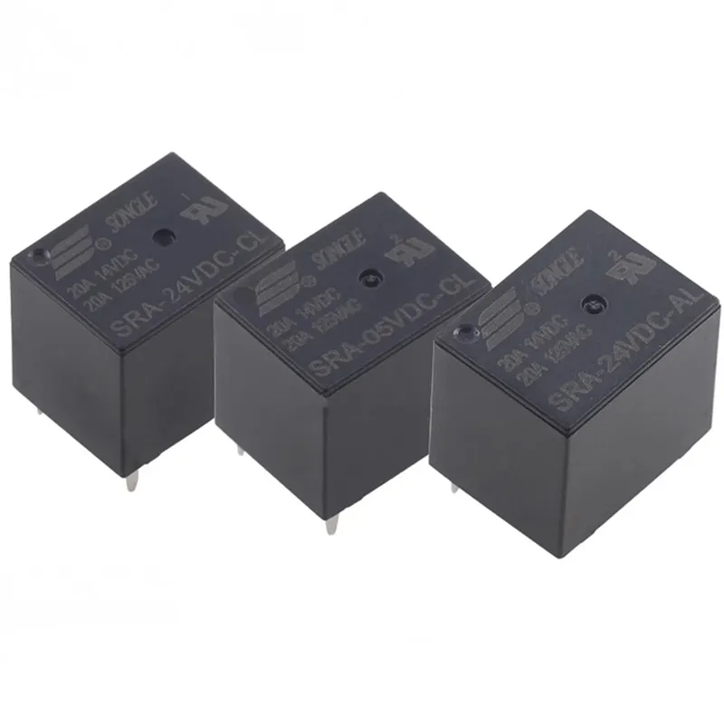 50 Uds relé de potencia SRA 05VDC 12VDC 24VDC AL 4Pin SRA-05VDC 06V 12 24VDC CL 5Pin 20A 125VAC SRA-05VDC-AL SRA-12VDC-CL - imagen 2