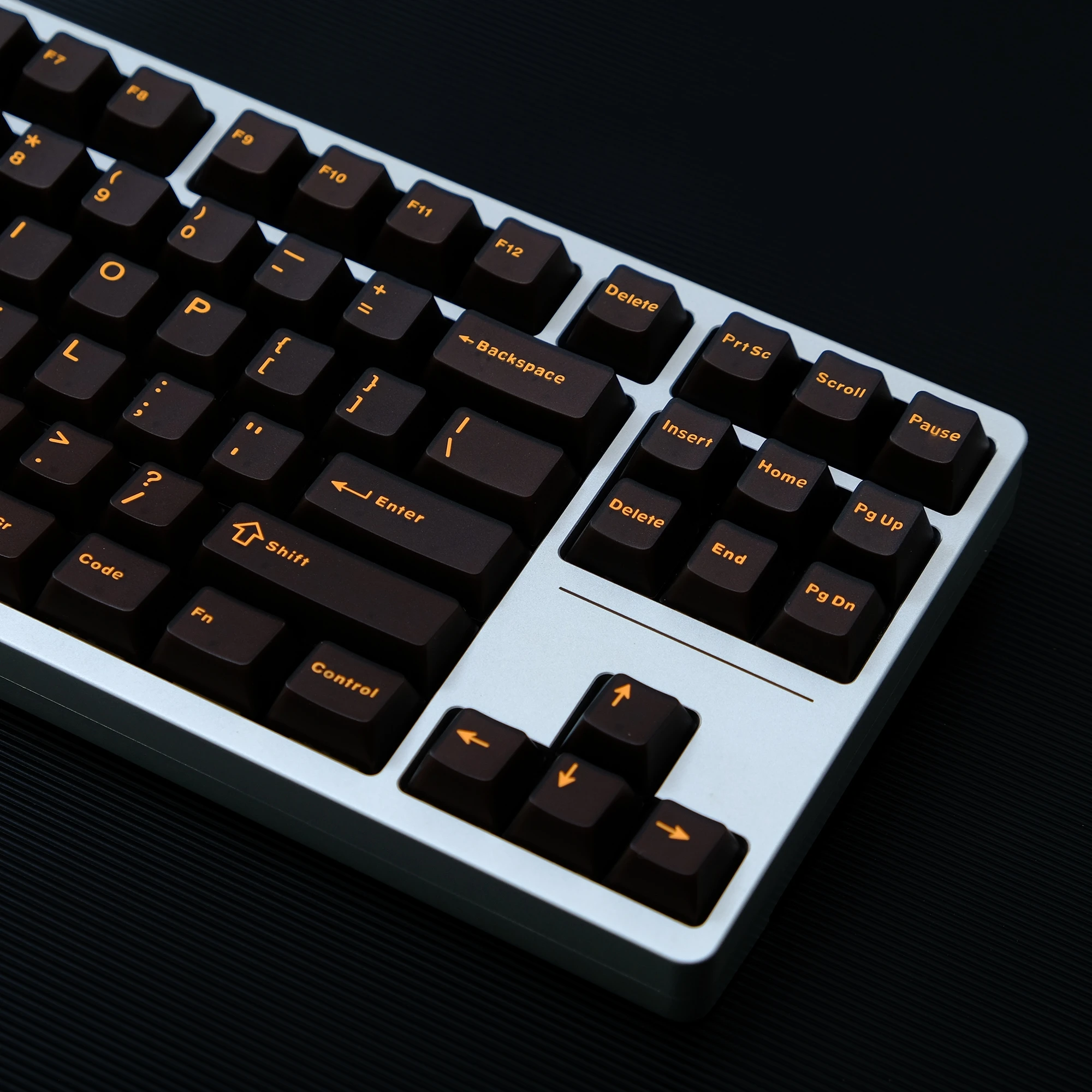 Aifei-teclas de 114 teclas ABS, doble disparo, altura de cereza, letras translúcidas negras y naranjas para teclado mecánico, juego Anne Pro 2 - imagen 3