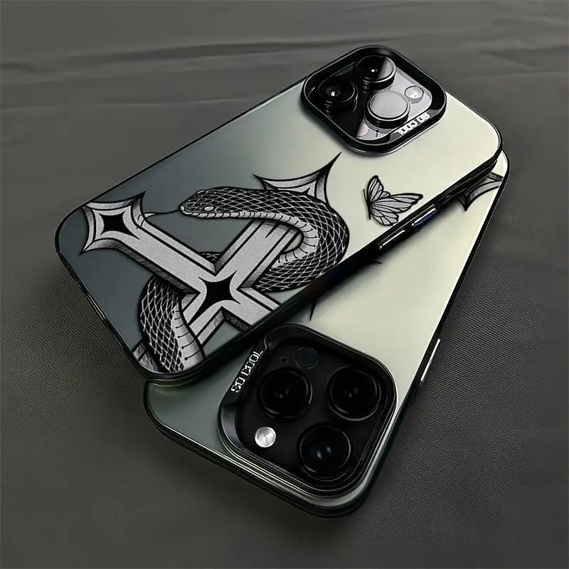 Funda de teléfono de serpiente negra a la moda para Infinix Hot Note Zero 50 40 30 30i 20s 12 12i 11 Smart 9 8 7 6 5 Pro 4G 5G contraportada - imagen 5