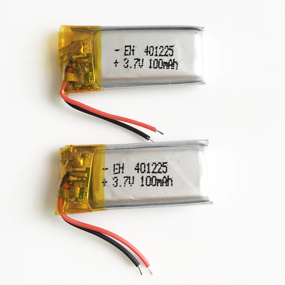 Batería recargable Lipo de polímero de litio 3,7 V 100mAh 401225 para Mp3 E-book GPS Bluetooth pluma auriculares grabadora - imagen 2