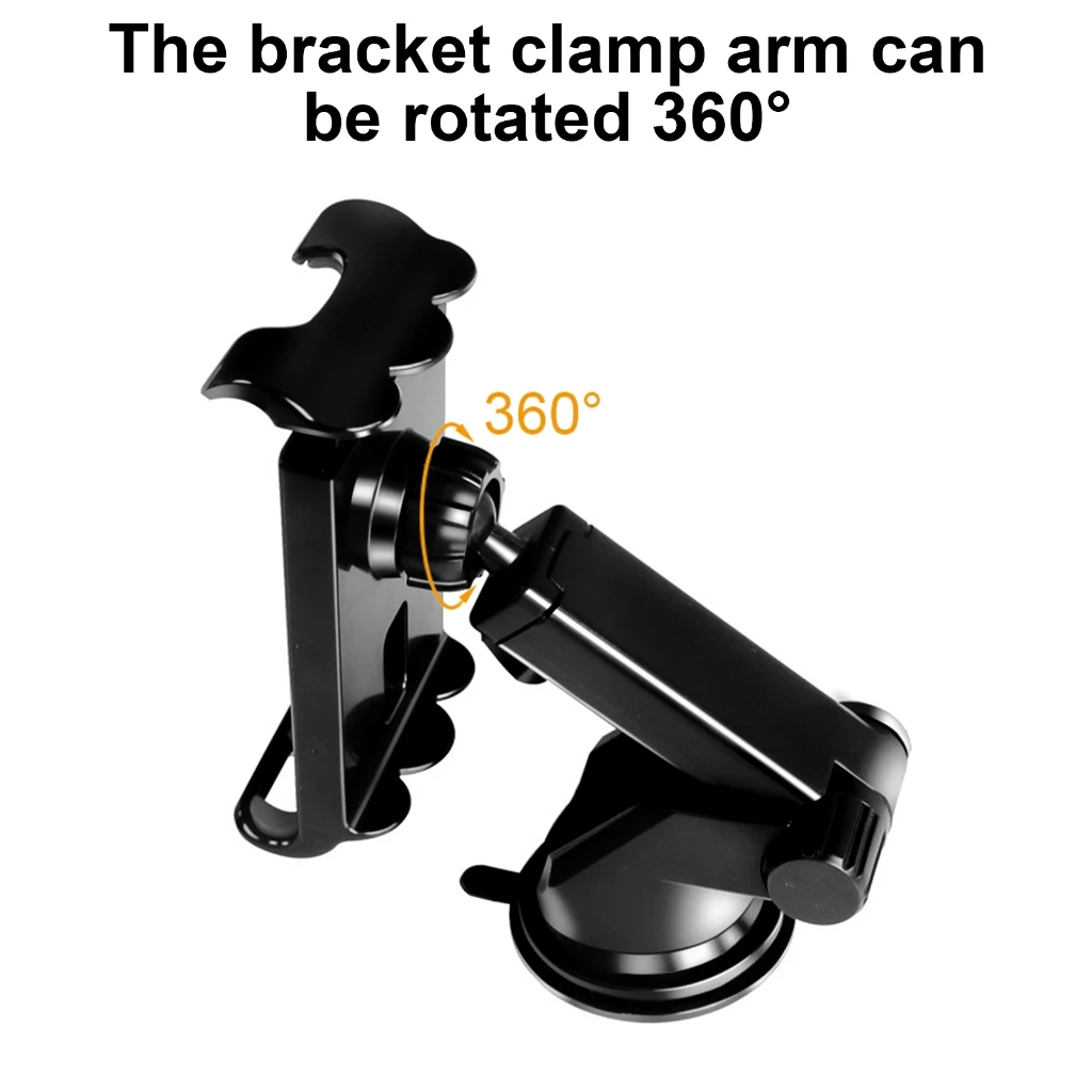 Soporte para tabletas, soporte para teléfono móvil, soporte para tabletas montado en tablero, soporte con ventosa, soporte giratorio 360 grados para teléfono, 1 ud. - imagen 2