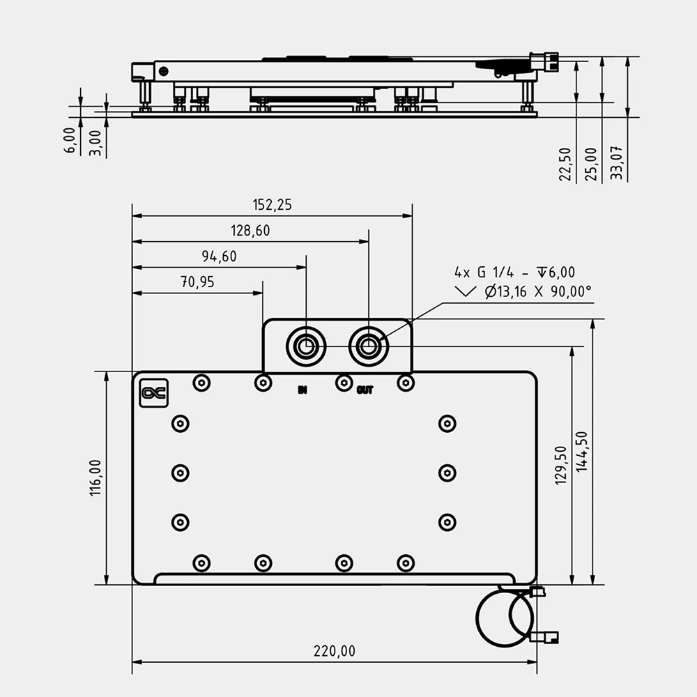 Alphacool Core GPU Bloque de agua compatible con Asus Prime Radeon RX 9070/9070XT OC, TUF Gaming Radeon RX 9070 XT con placa posterior - imagen 5