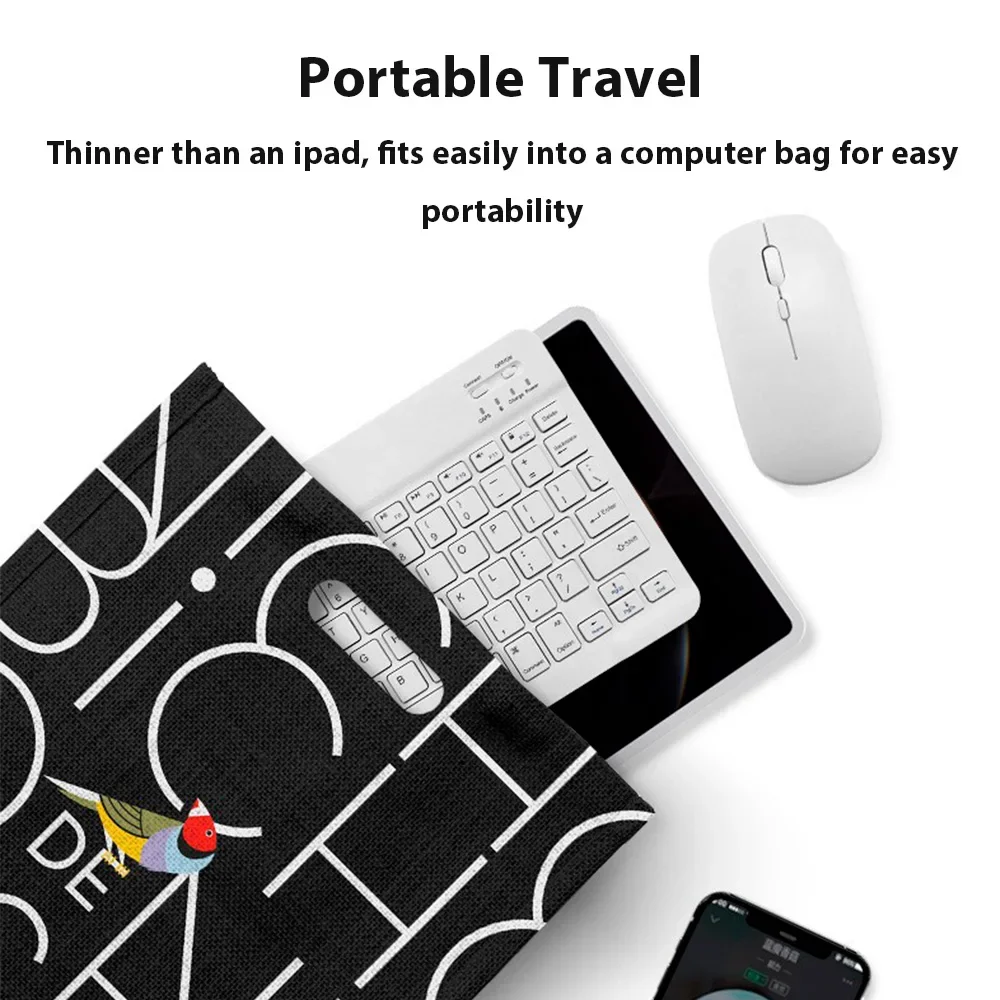 Teclado inalámbrico silencioso con Touchpad para IPad, Mouse Universal con Bluetooth para Xiaomi, Samsung, Huawei, Android, IOS, Windows - imagen 5