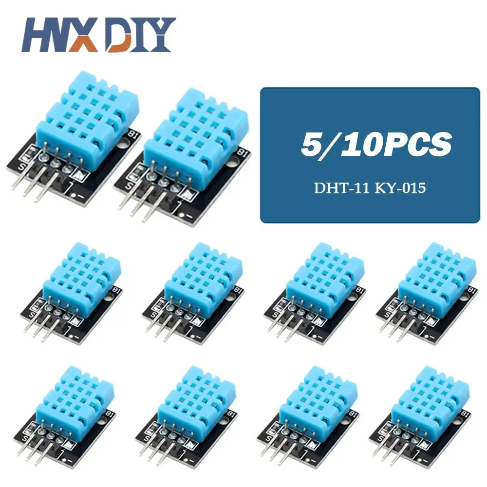 5/10 Uds Smart 3pin KY-015 DHT-11 DHT11 módulo Sensor Digital de temperatura y humedad relativa + PCB para Arduino DIY Starter Kit