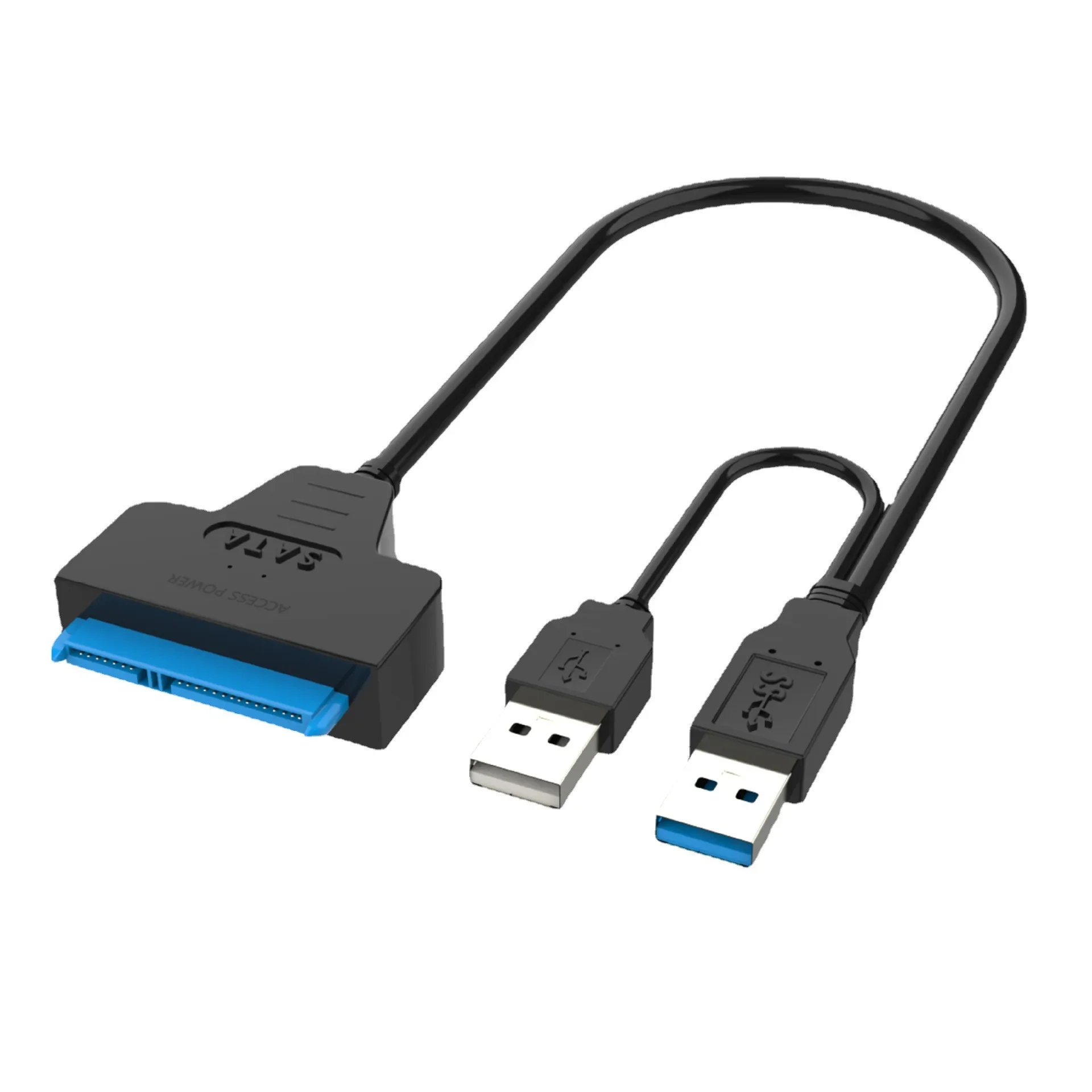 Cable adaptador USB 3,0/USB2.0 a SATA de 22 pines para SSD HDD de 2,5/3,5 pulgadas, convertidor de unidad de disco duro de alimentación externa de alta velocidad - imagen 2