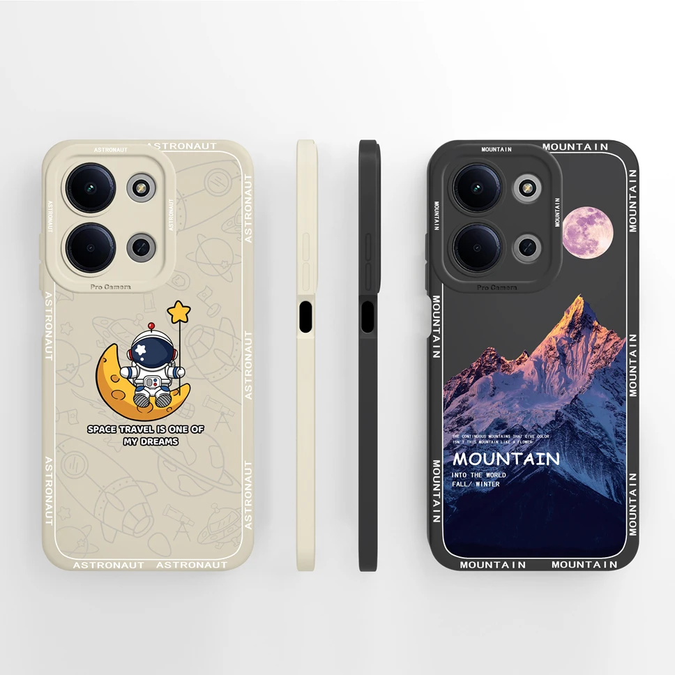 Para Redmi 15C 4G 5G funda encantadora astronauta dibujos animados de alta calidad suave cubierta de teléfono de silicona líquida para Redmi15 C cobertura completa Capa