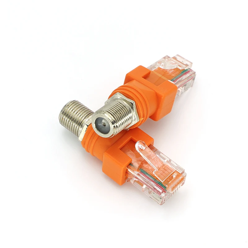 Conector adaptador BNC hembra a RJ45 macho, conector RF hembra a macho RJ45, accesorio de Monitor de montaje en Panel de chasis Coaxial, 2 uds. - imagen 5