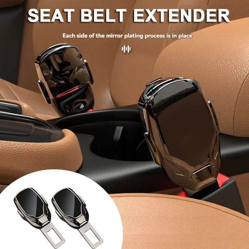 Extensor de Clip para cinturón de seguridad de coche, hebilla de bloqueo de cinturón de seguridad de aleación, extensor de enchufe, hebilla de seguridad para Tesla Porsche, 2 uds.