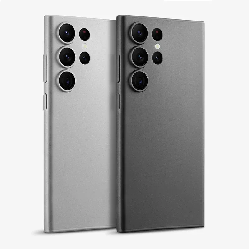 Funda exterior transparente ultrafina a prueba de golpes de 0,3mm para Samsung Galaxy S25 Ultra S24 Plus, funda rígida de PP mate esmerilado transparente sólido - imagen 2