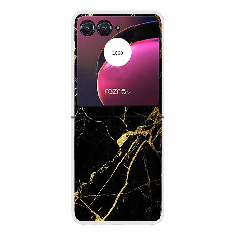 Para Moto Razr 40 Ultra funda de mármol transparente dura cubierta de PC fundas de teléfono para Motorola Razr 40 Ultra Protector nuevo Coque - imagen 5