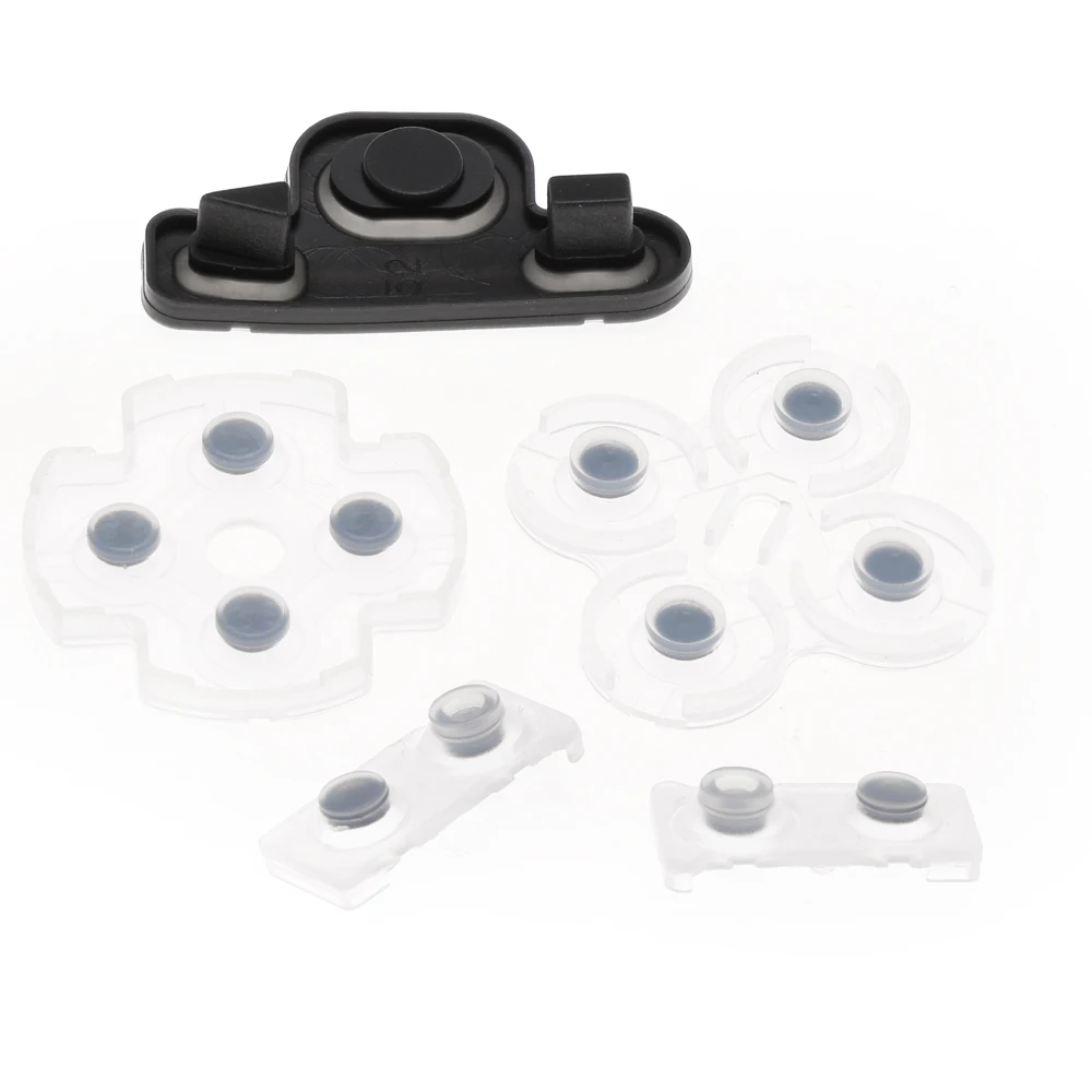 Juego de 10 teclados de botón adhesivo conductor de silicona y goma para controlador de PS3, reemplazo de reparación interior - imagen 2