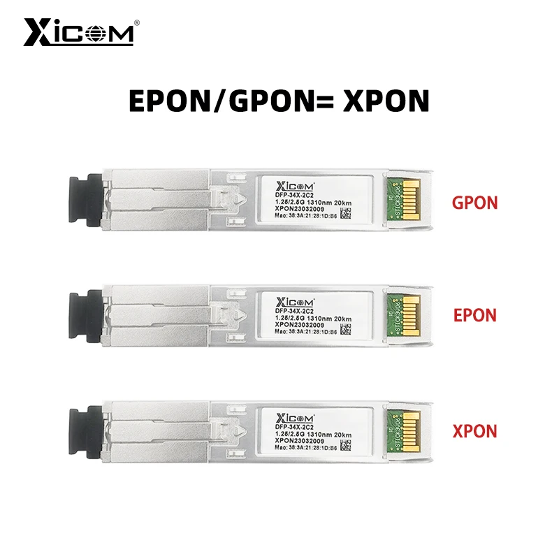 XPON Stick SFP ONU 1,25G/2,5G con conector MAC SC 1310nm/1490nm DDM Pon módulo Ont 20KM módem OLT ONU MAC XPON = EPON/GPON - imagen 2