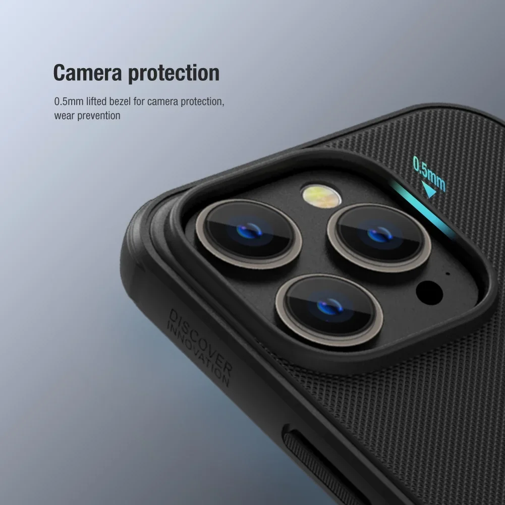 Funda Nillkin Frosted Shield Pro para iPhone 13/14 PC + TPU contraportada dura con protección antideslizante Compatible con iPhone 13/14 - imagen 5