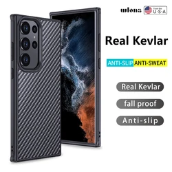 Samsung Galaxy S23/S24 – Funda magnética de fibra de carbono
