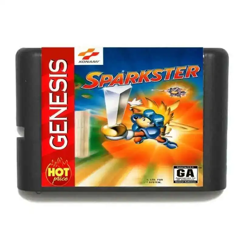 Tarjeta de juego Sparkster de 16 bits MD para Sega Mega Drive, nueva llegada, Genesis