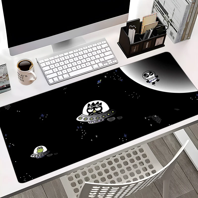 Alfombrilla de ratón Kawaii b-badtz-maru negra para PC, alfombrilla de mesa para juegos, almohadillas para teclado, accesorios de oficina grandes, alfombrillas de escritorio de goma - imagen 2