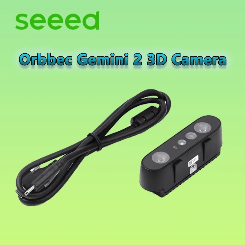 Cámara 3D Seeed Orbbec Gemini 2, IR estéreo activo 30 fps 0,15–10 m de profundidad, USB‐C, IMU, 91 ° ×66 °   FOV, Soporte SDK para robótica