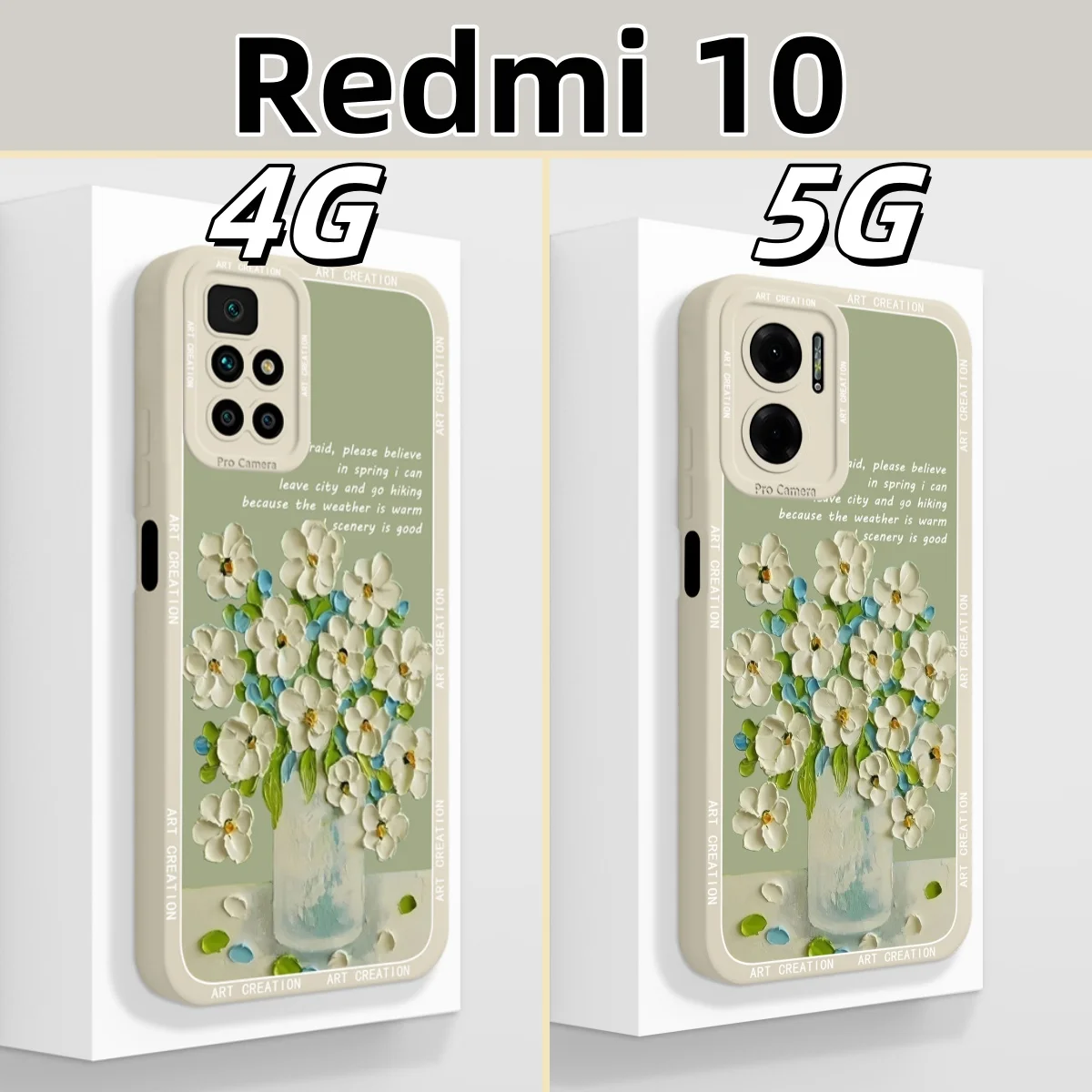 Pour Xiaomi Redmi 10 étui peinture à l'huile coques de téléphone pour Redmi10 4G 5G Silicone liquide souple Protection complète antichoc couverture arrière - imagen 2