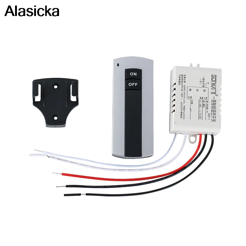 Transmisor de receptor de interruptor de Control remoto inalámbrico de 1/2/3 canales, encendido/apagado, 220V, para lámpara, luz, equipos eléctricos, envío directo - imagen 2