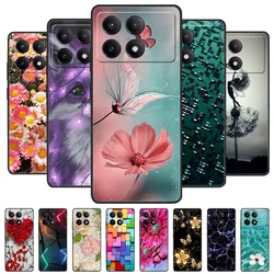 Funda Xiaomi POCO F6 Pro de TPU negra – Diseño de lobo y león