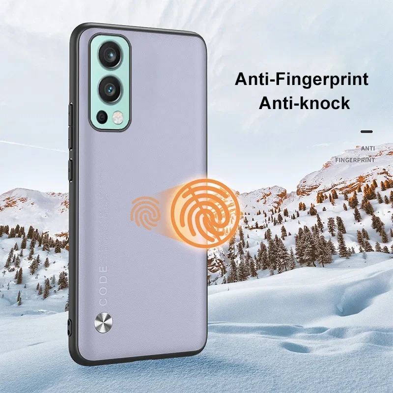 Funda de teléfono de cuero de lujo para OnePlus Nord 2 5G Nord2, funda trasera de silicona mate, funda de protección completa para One Plus Nord 2 Coque - imagen 5