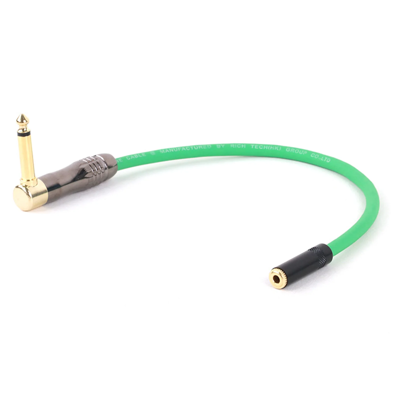 Conector de ángulo recto Mono a Jack hembra estéreo de 0,3mm, Cable de parche recto para sistemas PA, micrófonos de guitarra, 6,35 M-15M, 3,5mm - imagen 3