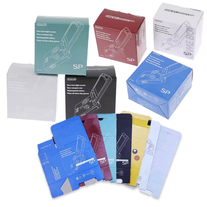 Cajas de embalaje para consola de juegos GBA, 3 uds., para Gameboy Advance SP GBA SP, caja protectora, cartón de embalaje