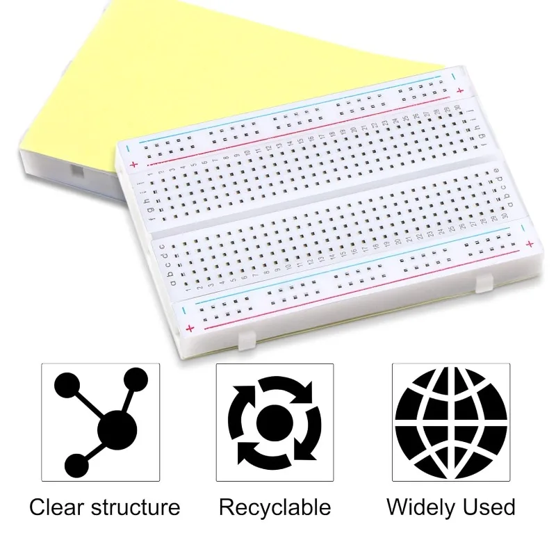 Kit de cables de puente para placa de pruebas, 130 Uds., 4 Uds., 400 y 830 puntos, placas de pruebas PCB sin soldadura, juego de cables de puente flexibles para placa de pan de 126 Uds. - imagen 5