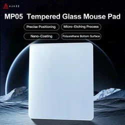 Ajazz MP05 Alfombrilla gaming de vidrio templado blanca
