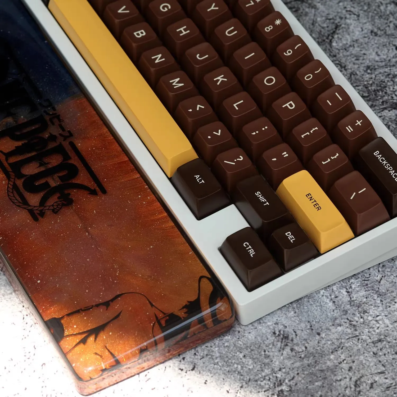 Juego de 172 teclas Aifei Clone GMK Chocolatier, teclas ABS de doble disparo, teclas de perfil SA para teclado MX Switch 64 75 87 980 - imagen 4
