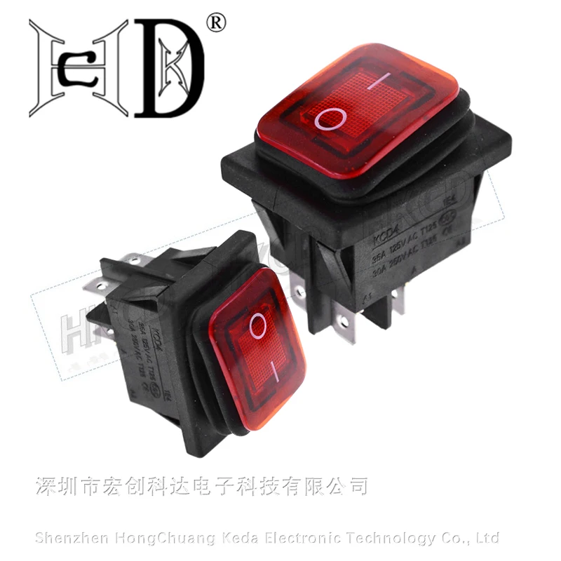 2 uds interruptor basculante impermeable interruptor de botón de encendido y apagado de 4 pines - imagen 5