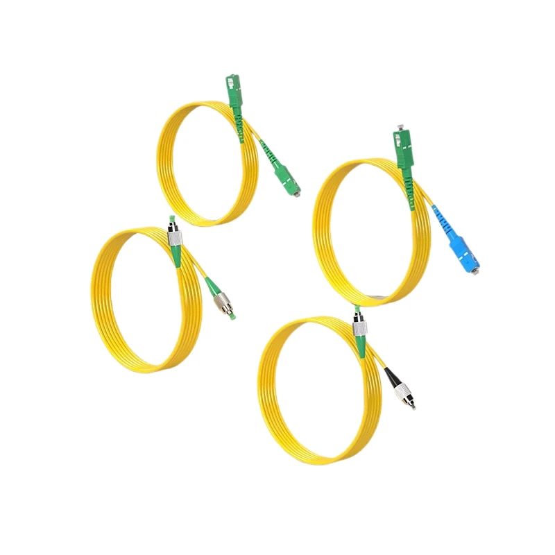 Cable de conexión de fibra óptica 9/125 652D Simplex SC/APC FC/APC LC/APC a UPC LC FC SC Pigtail FTTH CATV Cable de conexión óptico 1m-40m
