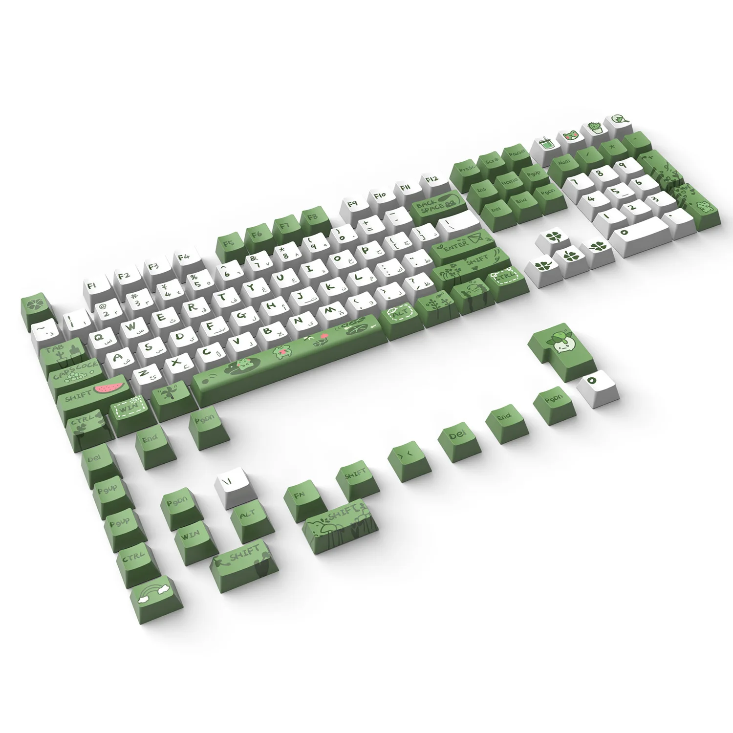 Tapa de tecla de diseño en idioma árabe para teclado mecánico, Compatible con MX Switch, impresión por sublimación, perfil OEM - imagen 2