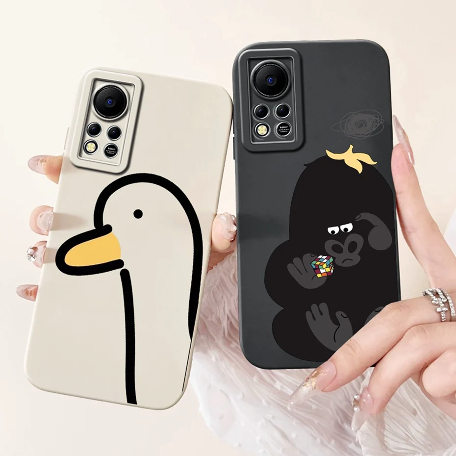 Funda protectora de lente para Infinix Hot 11s NFC Hot11s X6812 X6812B, fundas de teléfono de silicona suave de Color caramelo con dibujos animados bonitos - imagen 5