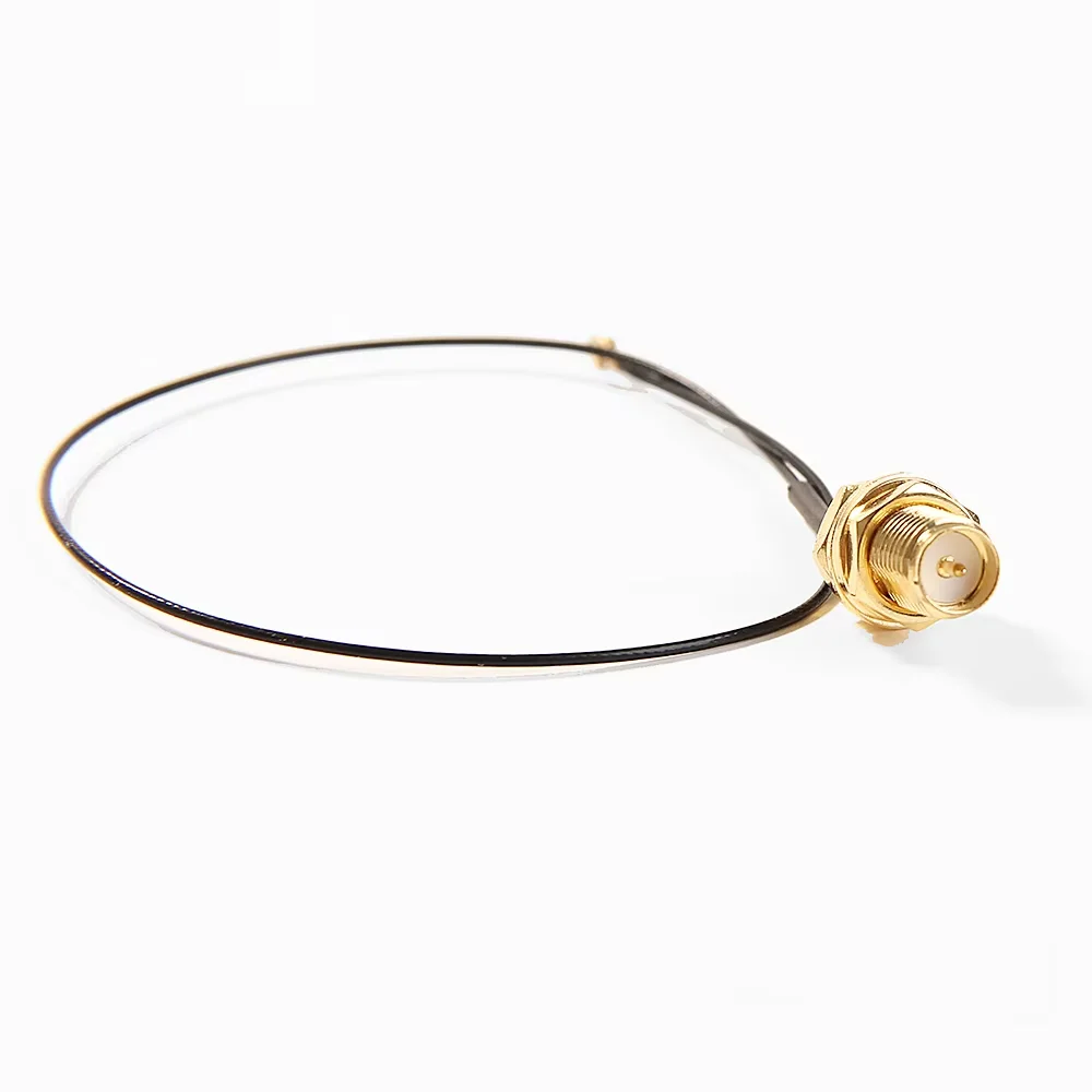 30cm 2 uds MHF4 a RP-SMA 0,81mm RF Cable en espiral antena para Intel AX200 9260NGW 8260NGW 8265NGW NGFF M.2 tarjeta WiFi - imagen 2